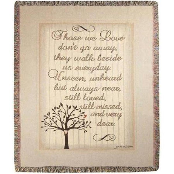 Manual Woodworkers & Weavers Manual Woodworkers & Weavers ATTWLV 50 x 60 in. Those We Love You Already Tap Throw Blanket ATTWLV